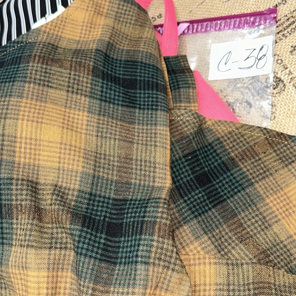 Day To Day Blu Pepper NWT! Darlah Green/Yellow Plaid Wrap Waist Tie Ruffle Dress - Picture 13 of 13